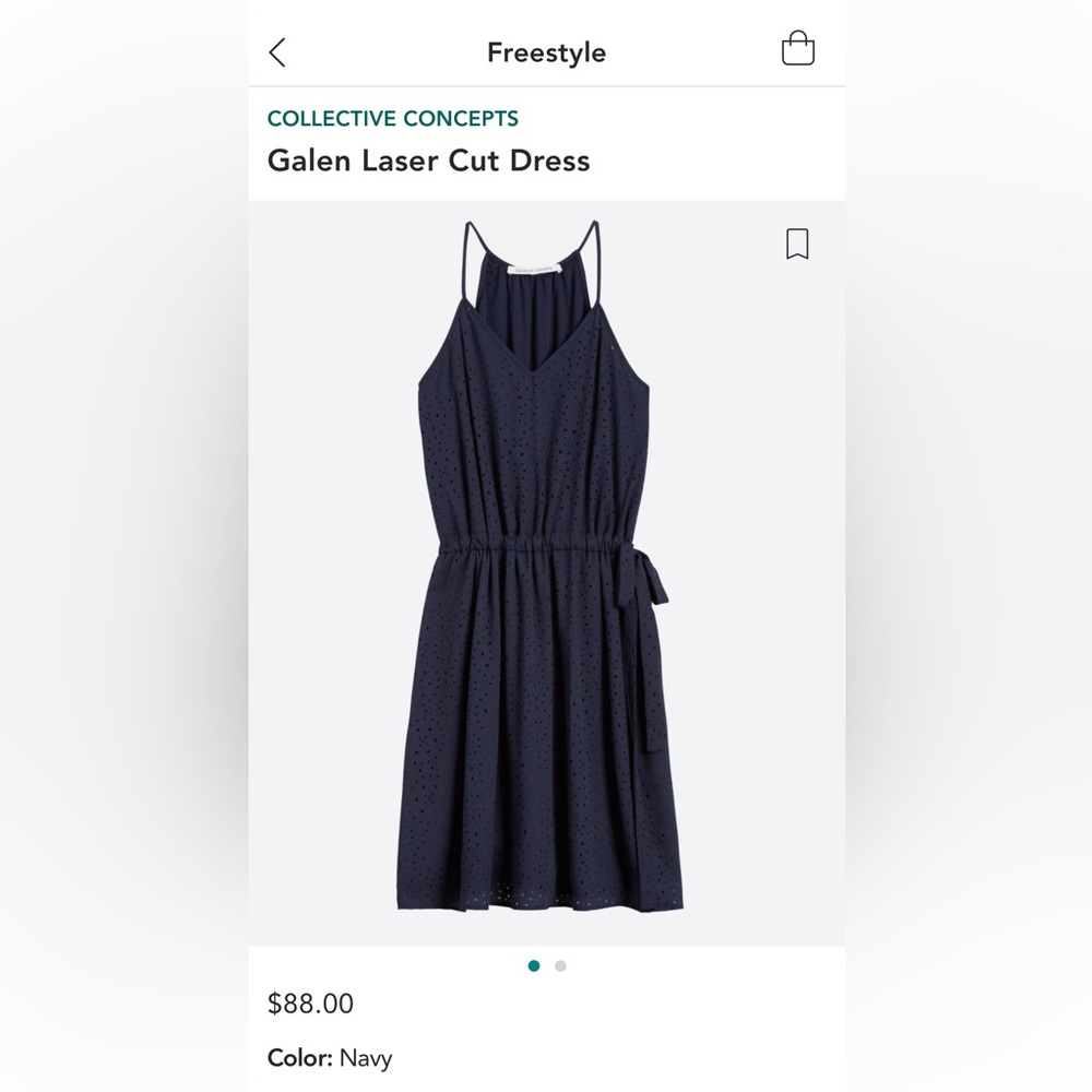 Navy Blue eyelet dress